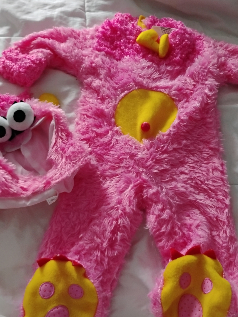 Rubie's Plush Pink Monster Costume with Yellow Accents